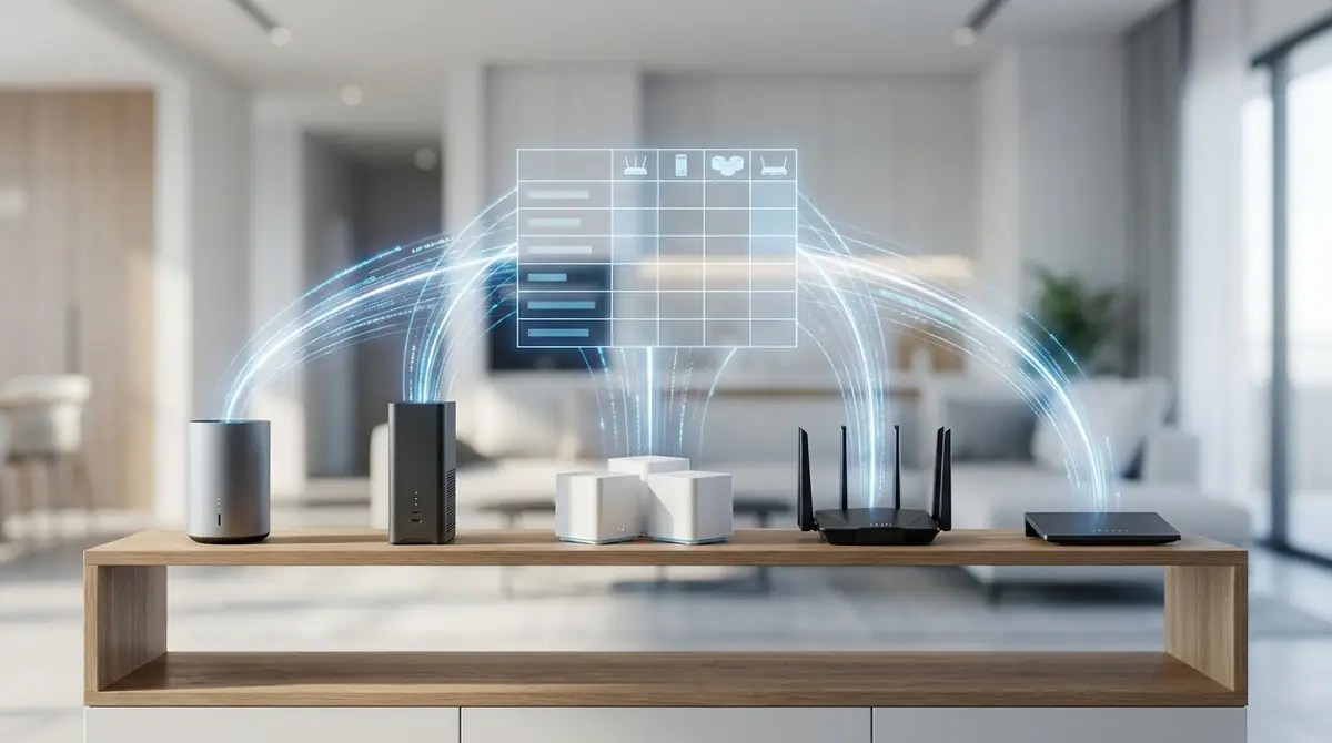 【一目でわかる】ホームルーター5機種スペック比較表