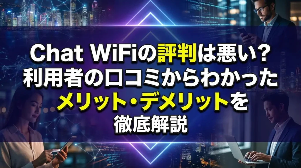 Chat WiFiの評判は悪い？利用者の口コミからわかったメリット・デメリットを徹底解説