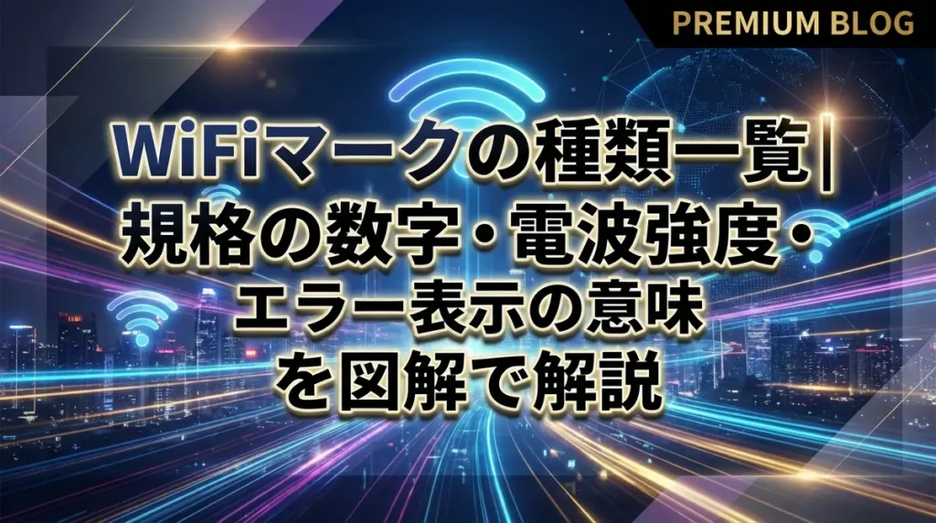 WiFiマークの種類一覧｜規格の数字・電波強度・エラー表示の意味を図解で解説