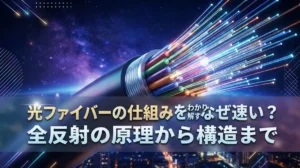 光ファイバーの仕組みをわかりやすく解説｜なぜ速い？全反射の原理から構造まで